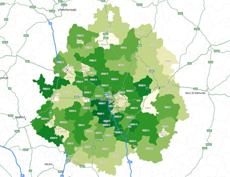 Cambridge Heat Map.